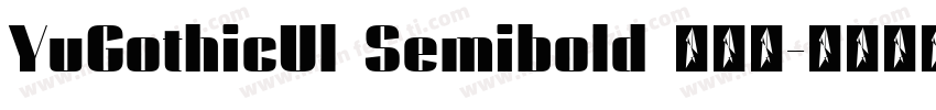 YuGothicUl Semibold 半粗体字体转换